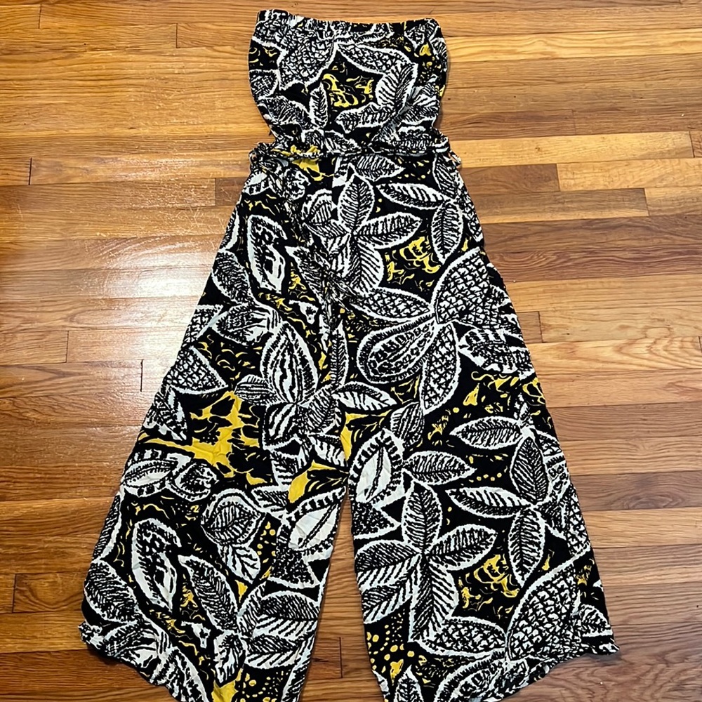 JBS wide leg strapless jumpsuit